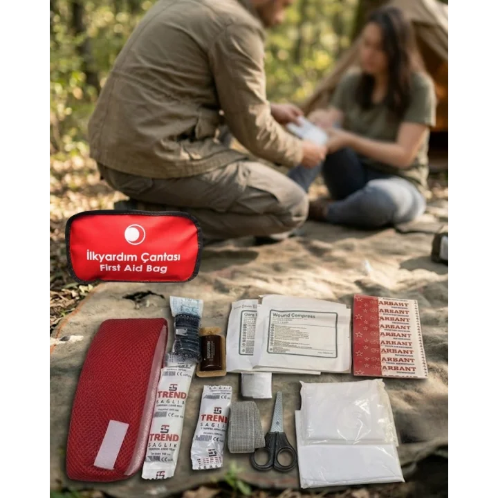 Mey İthalat® Kompakt İlk Yardım Çantası Temel Medikal Malzemelerle Donatılmış