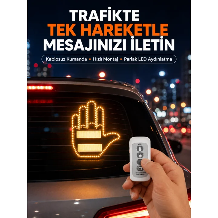 Mey İthalat® Kompakt Tasarımlı LED Jest Işığı – Selam ve Teşekkür Modları