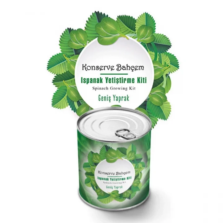 Mey İthalat®  Konserve Bahçem Evde Konservede Kolay Ispanak Yetiştirme Kiti