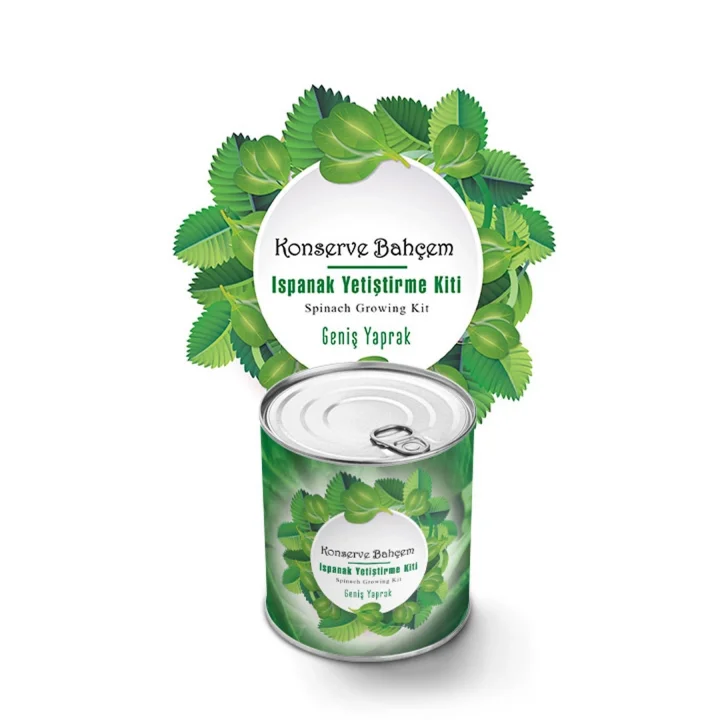 Mey İthalat®  Konserve Bahçem Evde Konservede Kolay Ispanak Yetiştirme Kiti