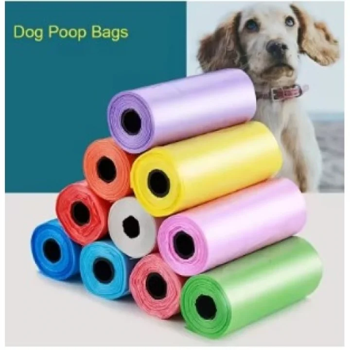 Mey İthalat® Köpek Dışkı Poşeti 4lü Düz Renk Set