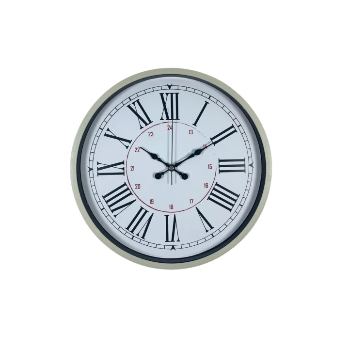 Mey İthalat® Krem 36 Cm Dekoratif Modern Duvar Saati