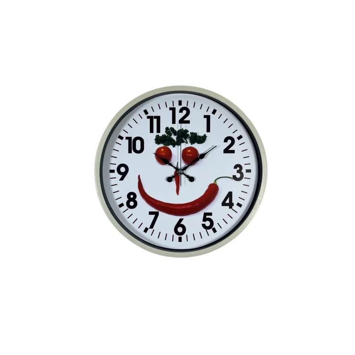 Mey İthalat® Krem 36 Cm Mutfak Dekoratif Duvar Saati