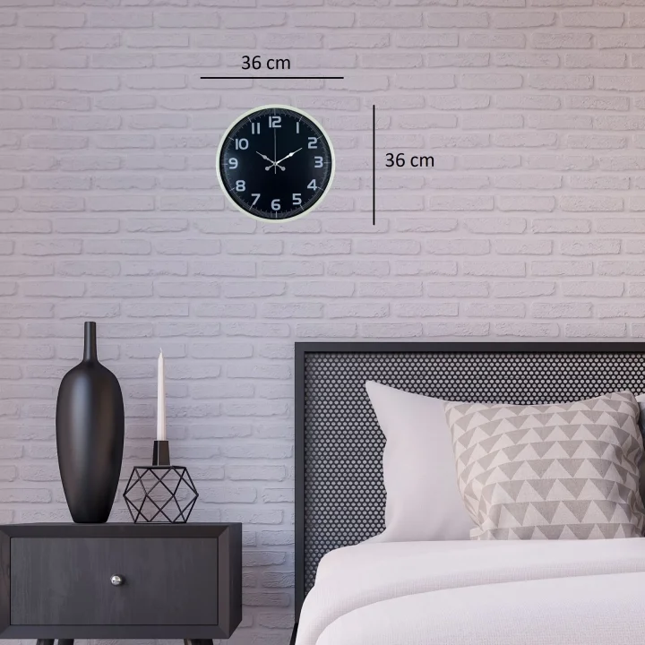 Mey İthalat® Krem 36 Cm Standart Duvar Saati