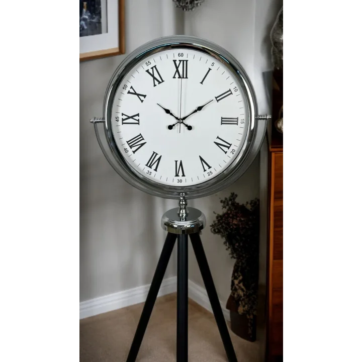 Mey İthalat® Krom Asalet Tripod Ayaklı Saat