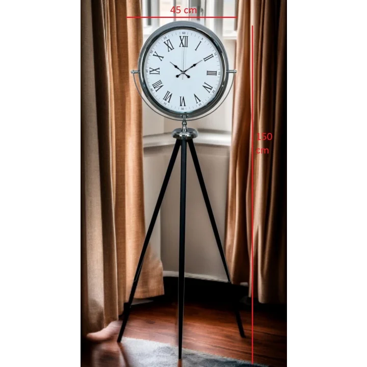 Mey İthalat® Krom Asalet Tripod Ayaklı Saat