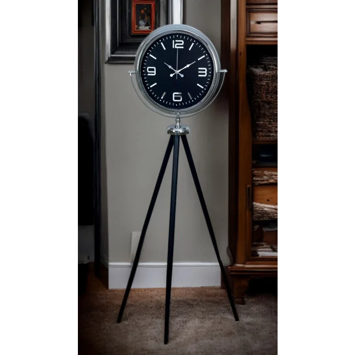 Mey İthalat® Krom Asil Tripod Ayaklı Saat