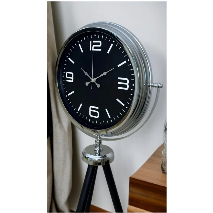 Mey İthalat® Krom Asil Tripod Ayaklı Saat