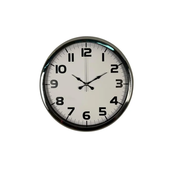 Mey İthalat® Krom Prime 40 Cm Metal Duvar Saati