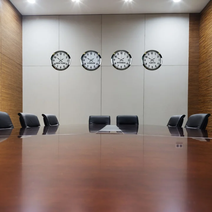 Mey İthalat® Krom Seri 36 cm Metal Dünya Saatleri (4’lü Set)