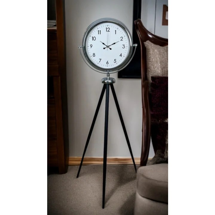 Mey İthalat® Krom Standart Tripod Ayaklı Saat