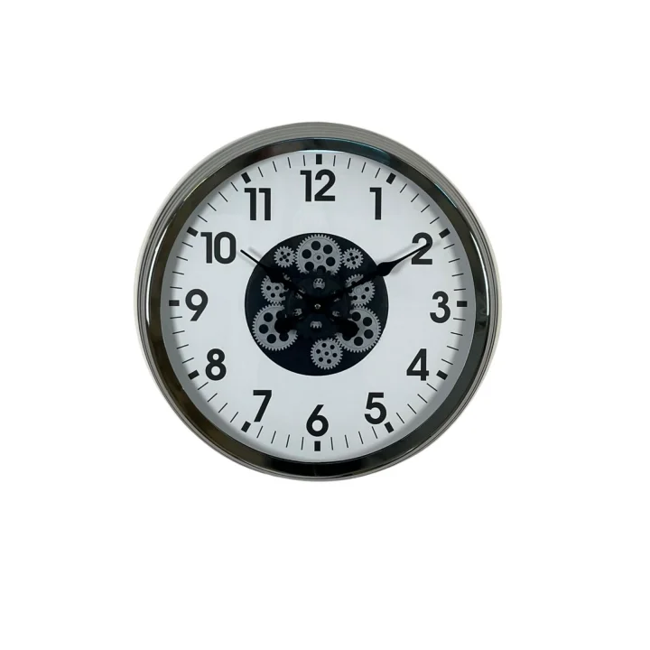 Mey İthalat® Krom Zarif 60 Cm Çarklı Klasik Duvar Saati