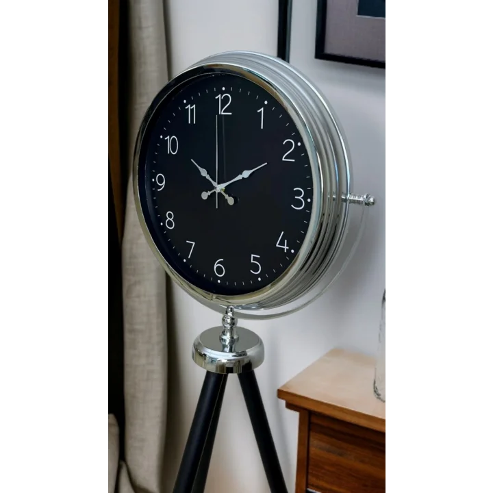 Mey İthalat® Krom Zarif Tripod Ayaklı Saat
