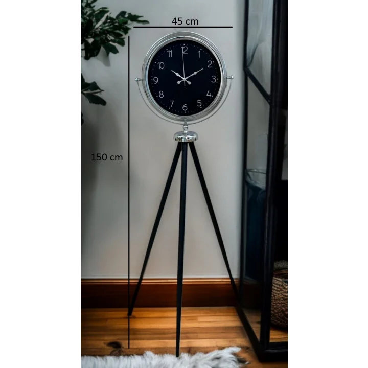 Mey İthalat® Krom Zarif Tripod Ayaklı Saat