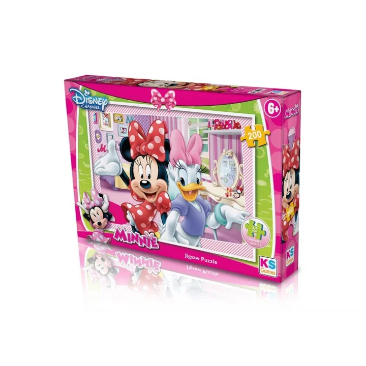 Mey İthalat® Ks Games 200 Parça Minnie Çocuk Puzzle