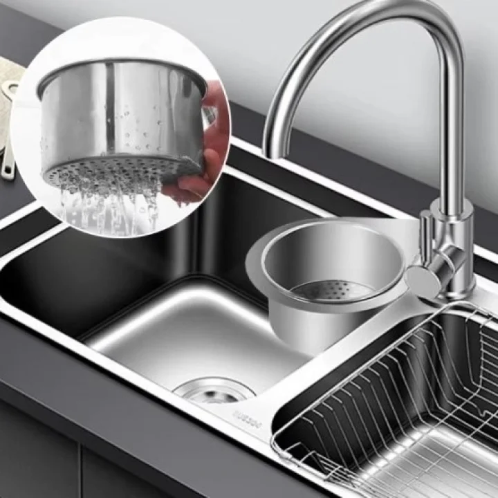 Mey İthalat® Kuğu Tasarımlı Paslanmaz Lavabo Drenaj Sepeti