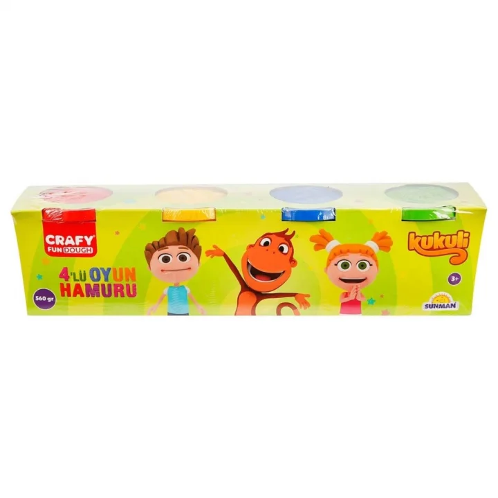 Mey İthalat®  Kukuli 4lü Oyun Hamuru 560 gr