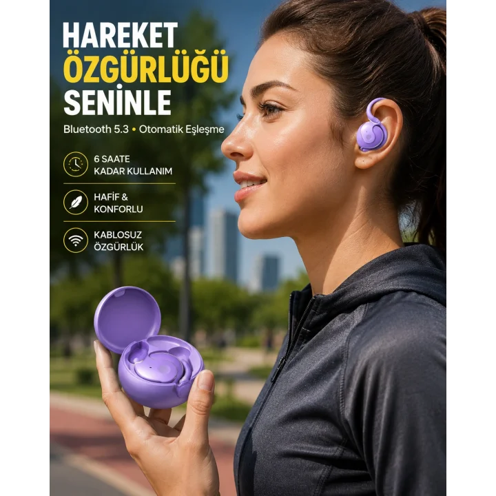 Mey İthalat® Kulak Arkası Bluetooth Kulaklık, Gürültü Azaltma