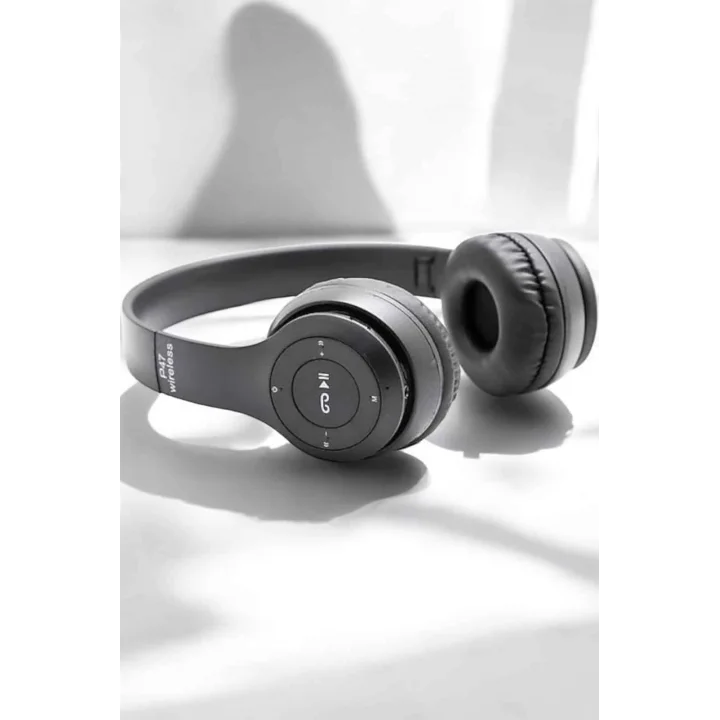 Mey İthalat® Kulak Üstü TF Kart ve AUX Destekli Ergonomik Bluetooth Kulaklık