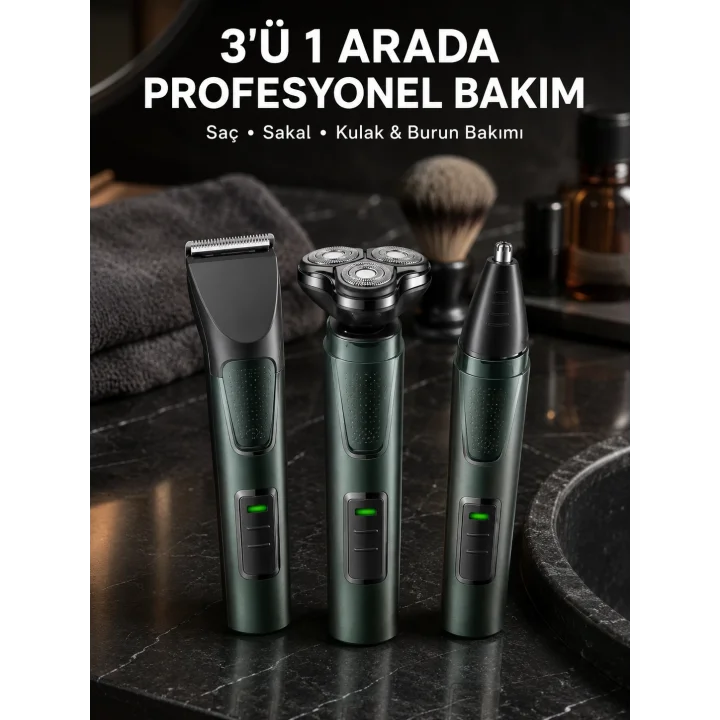 Mey İthalat® Kulak Ve Burun Başlıklı Profesyonel Tıraş Makinesi Yeni Nesil