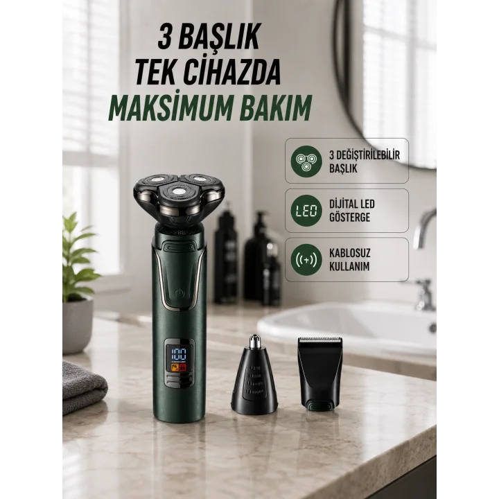 Mey İthalat® Kuru Kullanıma Uygun Erkek Tıraş Makinesi