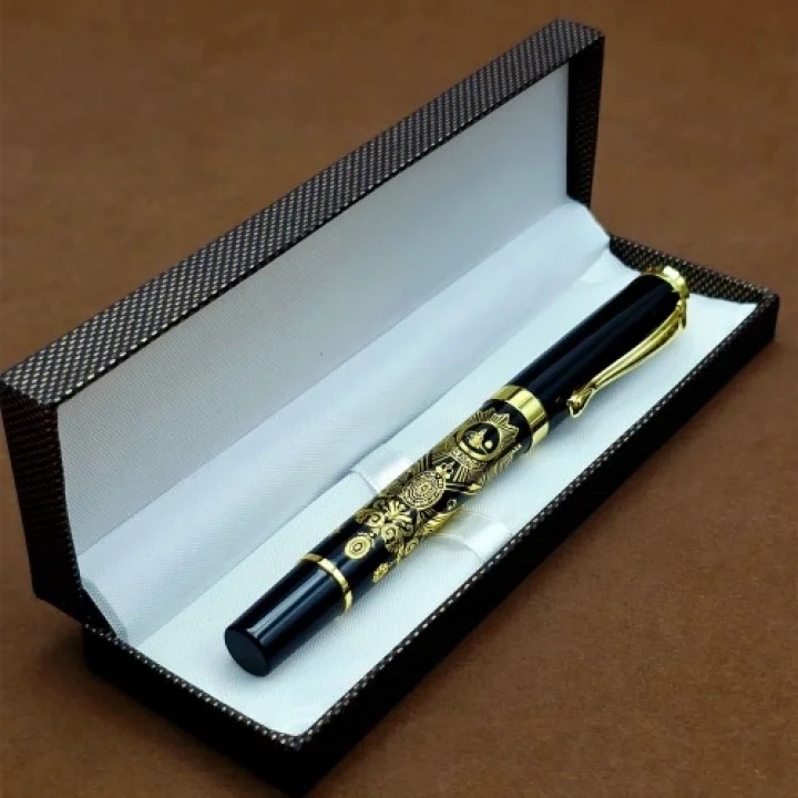 Mey İthalat®  Kutulu Osmanlı Tuğralı Metal Kalem