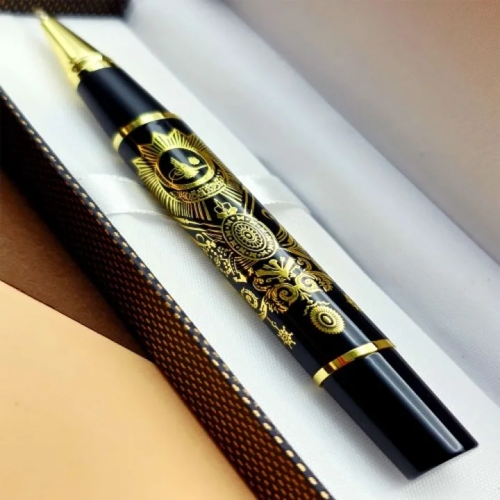 Mey İthalat®  Kutulu Osmanlı Tuğralı Metal Kalem
