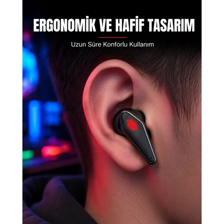 Mey İthalat® Led Işıklı Kablosuz Gaming Kulaklık Ergonomik Tasarım Yeni Nesil