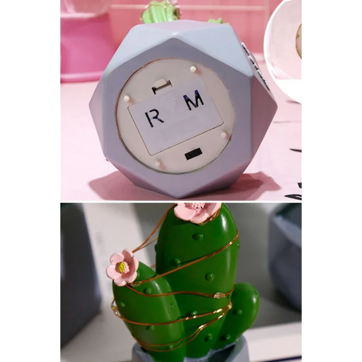 Mey İthalat®  Led Işıklı Kaktüs Biblo Ev Dekorasyon ve Hediyelik Eşya Led Aydınlatma