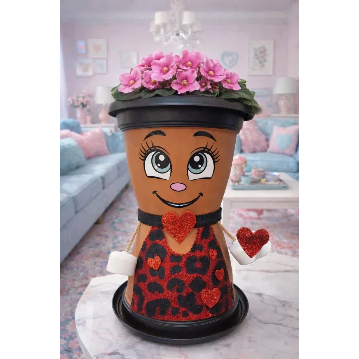 Mey İthalat® LEO Hanım Dekoratif Saksı 1,7 Litre