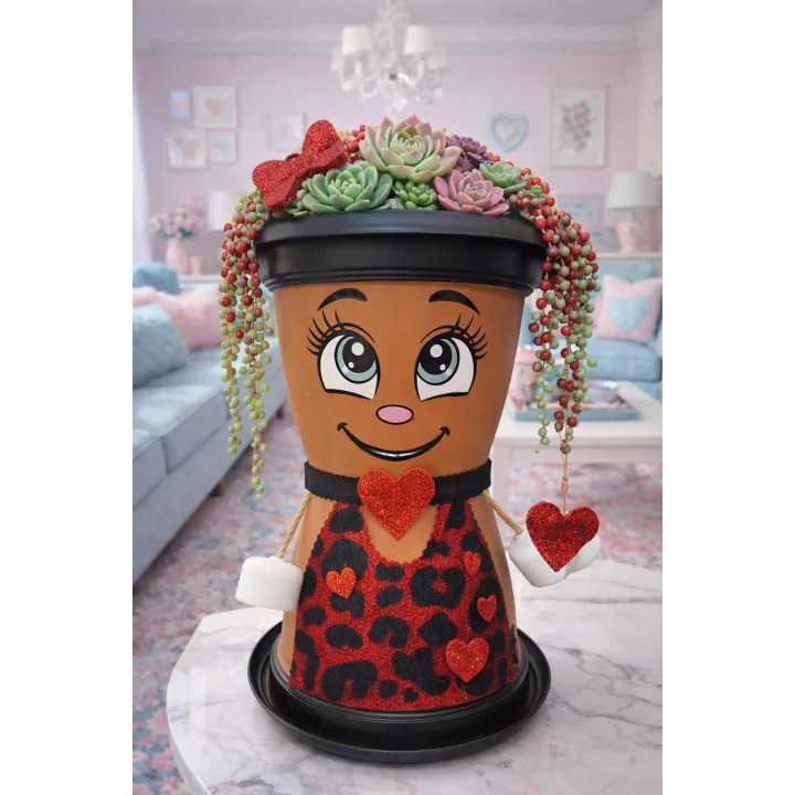 Mey İthalat® LEO Hanım Dekoratif Saksı 1,7 Litre