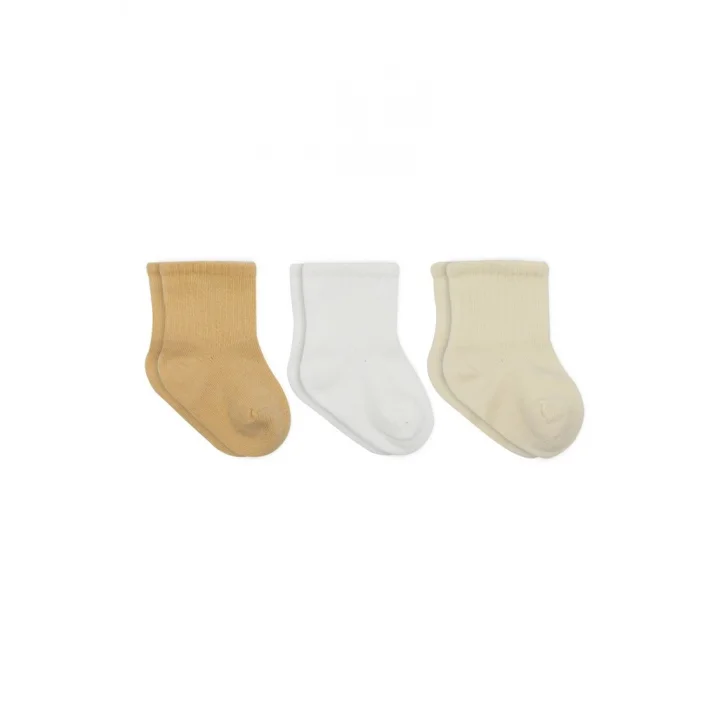 Mey İthalat® Little Love Girl 3lü Penye Soket Çorap 10137 Somon