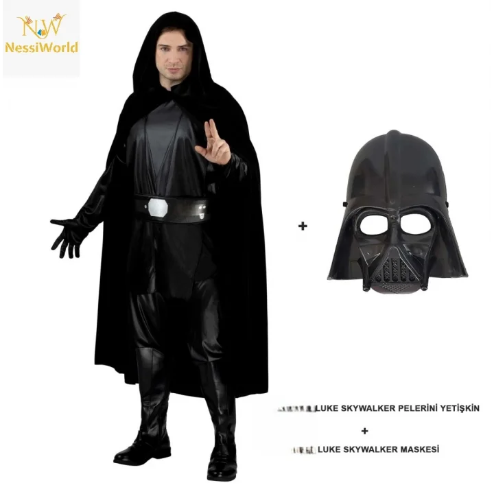 Mey İthalat® Luke Skywalker Pelerini Yetişkin Ve Maskesi