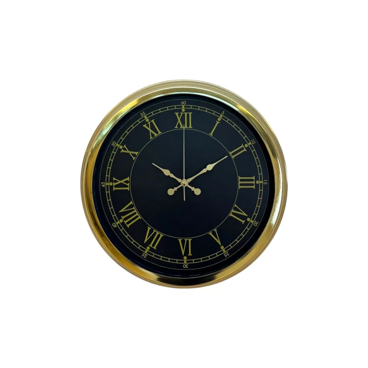 Mey İthalat® Luxury Gold 40 Cm Metal Duvar Saati