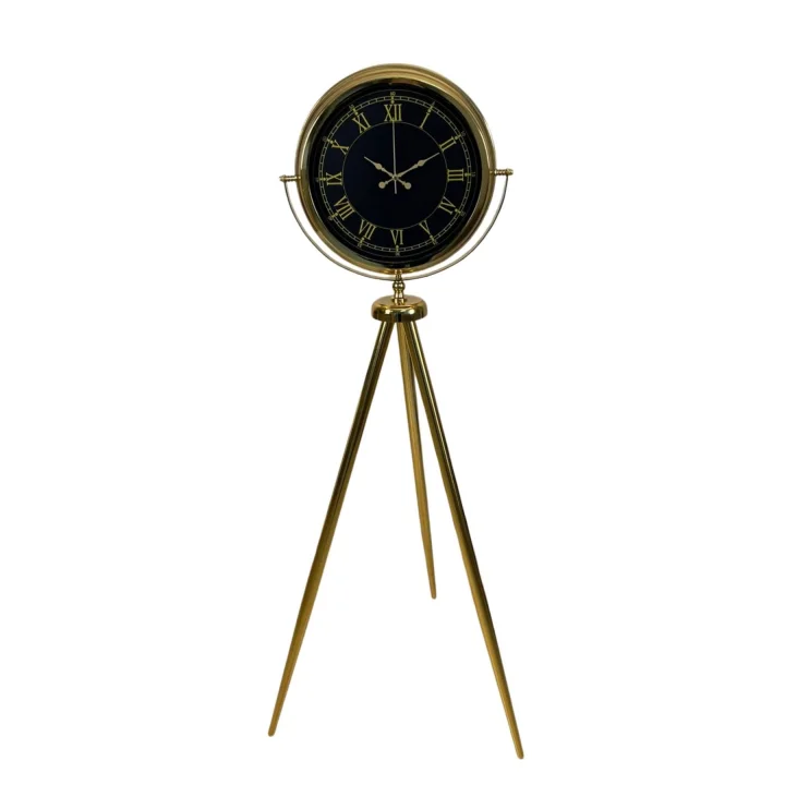 Mey İthalat® Luxury Gold Tripod Ayaklı Modern Saat
