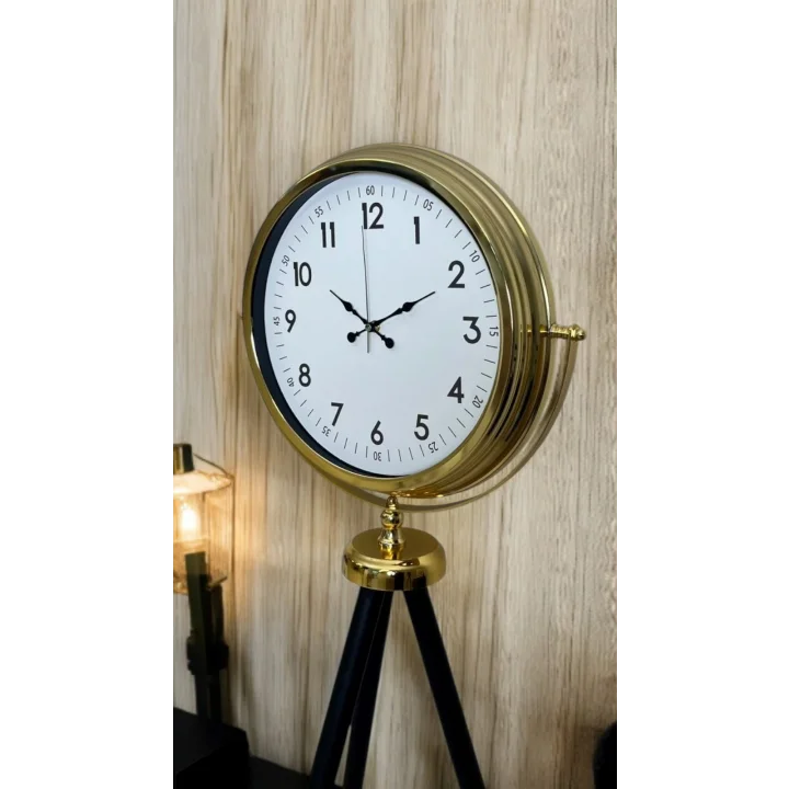 Mey İthalat® Luxury Gold Tripod Ayaklı Saat