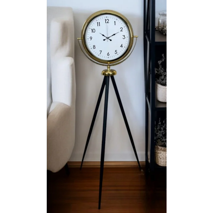 Mey İthalat® Luxury Gold Tripod Ayaklı Saat