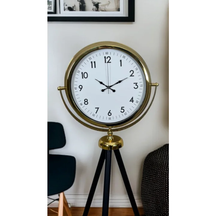 Mey İthalat® Luxury Gold Tripod Ayaklı Saat