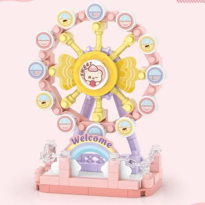 Mey İthalat® LZ-8631 DÖNME DOLAP 140 PARÇA BLOCK OYUNCAK MİNİ POŞET