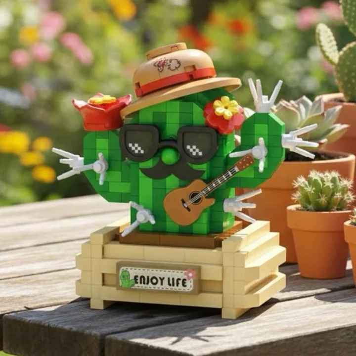 Mey İthalat® LZ-8833  KAKTÜS 380 PARÇA BLOCK OYUNCAK