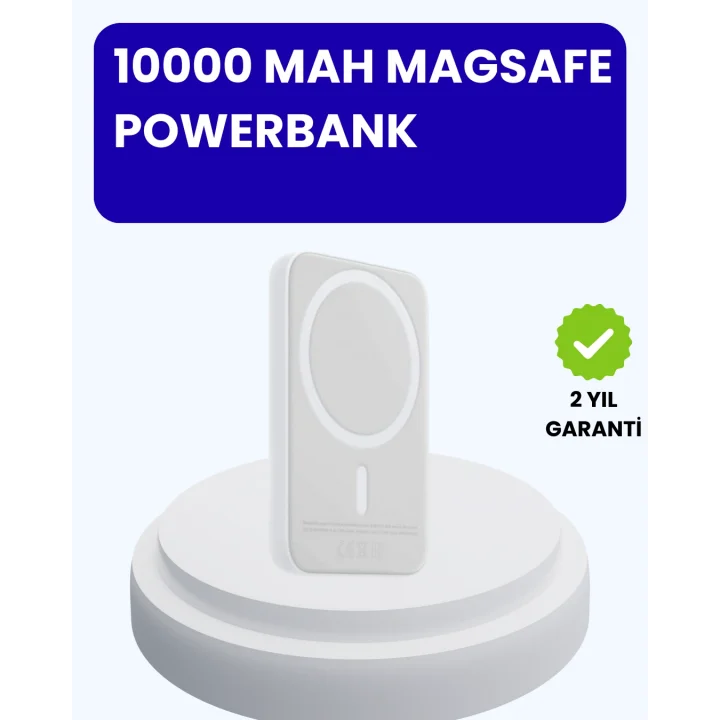 Mey İthalat® MagSafe Manyetik Powerbank iPhone İçin Hızlı, Kablosuz ve Güvenli Şarj