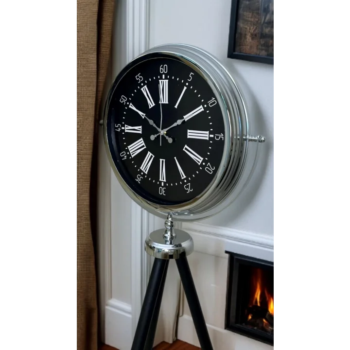 Mey İthalat® Majestic Krom Tripod Ayaklı Saat