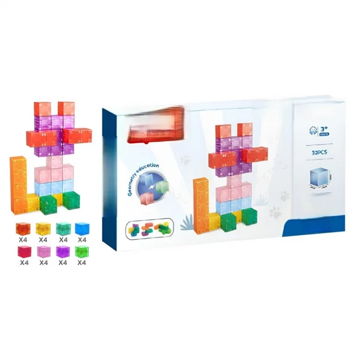 Mey İthalat® Manyetik Küp Yapımı 32 Parça