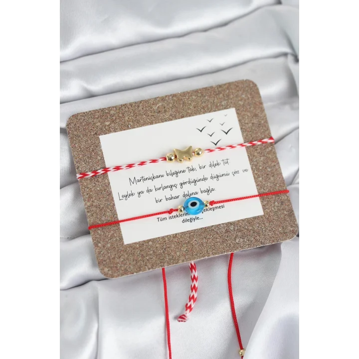 Mey İthalat® Marteniçka Bileklik 2li Nazar ve Kelebek Model