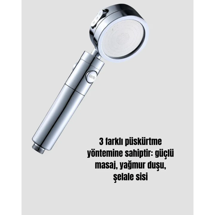 Mey İthalat® Masaj ve Yağmur Modlu Su Tasarruflu Duş Başlığı
