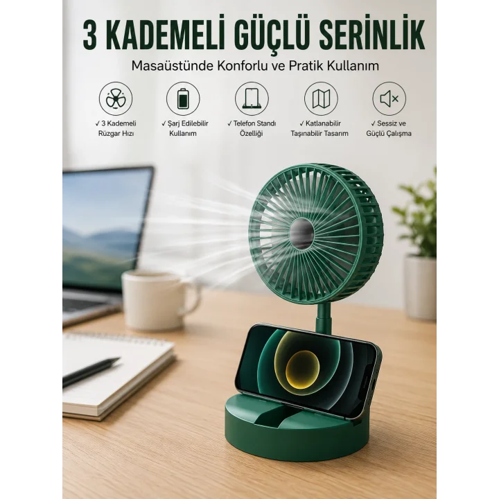 Mey İthalat® Masaüstü Taşınabilir Mini Soğutucu Vantilatör