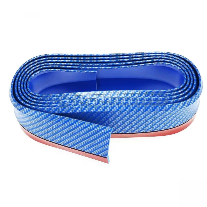 Mey İthalat®  Mavi 2,5 Metre Araba Oto Ön Tampon Koruyucu Kauçuk Pratik Tampon Şerit Bant Döşeme Kiti