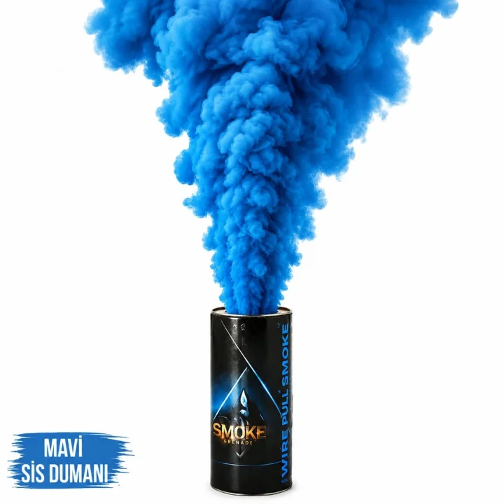 Mey İthalat® Mavi Renk Sis Bombası Mavi Duman 1 Adet