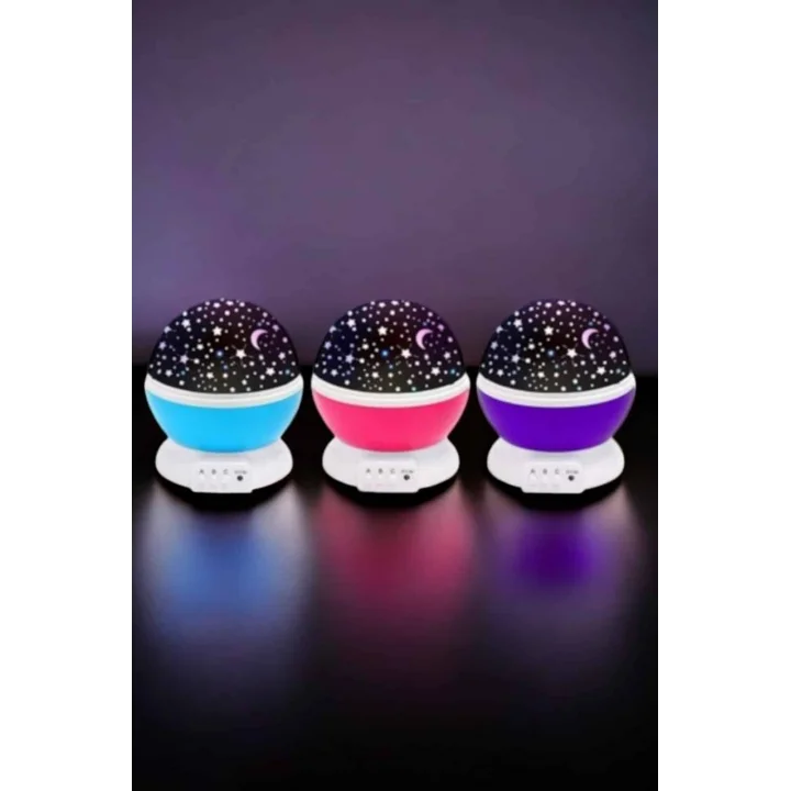 Mey İthalat® Mavi ve Mor Işıklı Projeksiyon Lambası