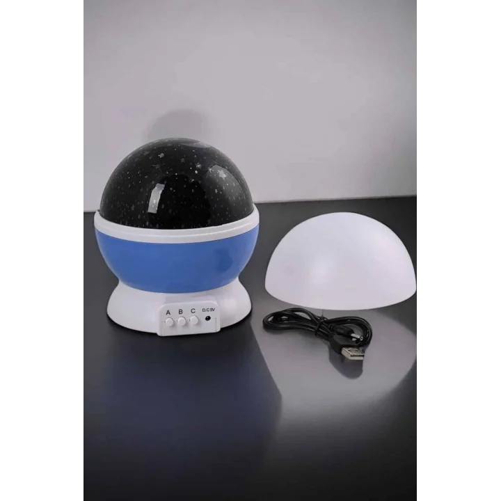 Mey İthalat® Mavi ve Mor Işıklı Projeksiyon Lambası